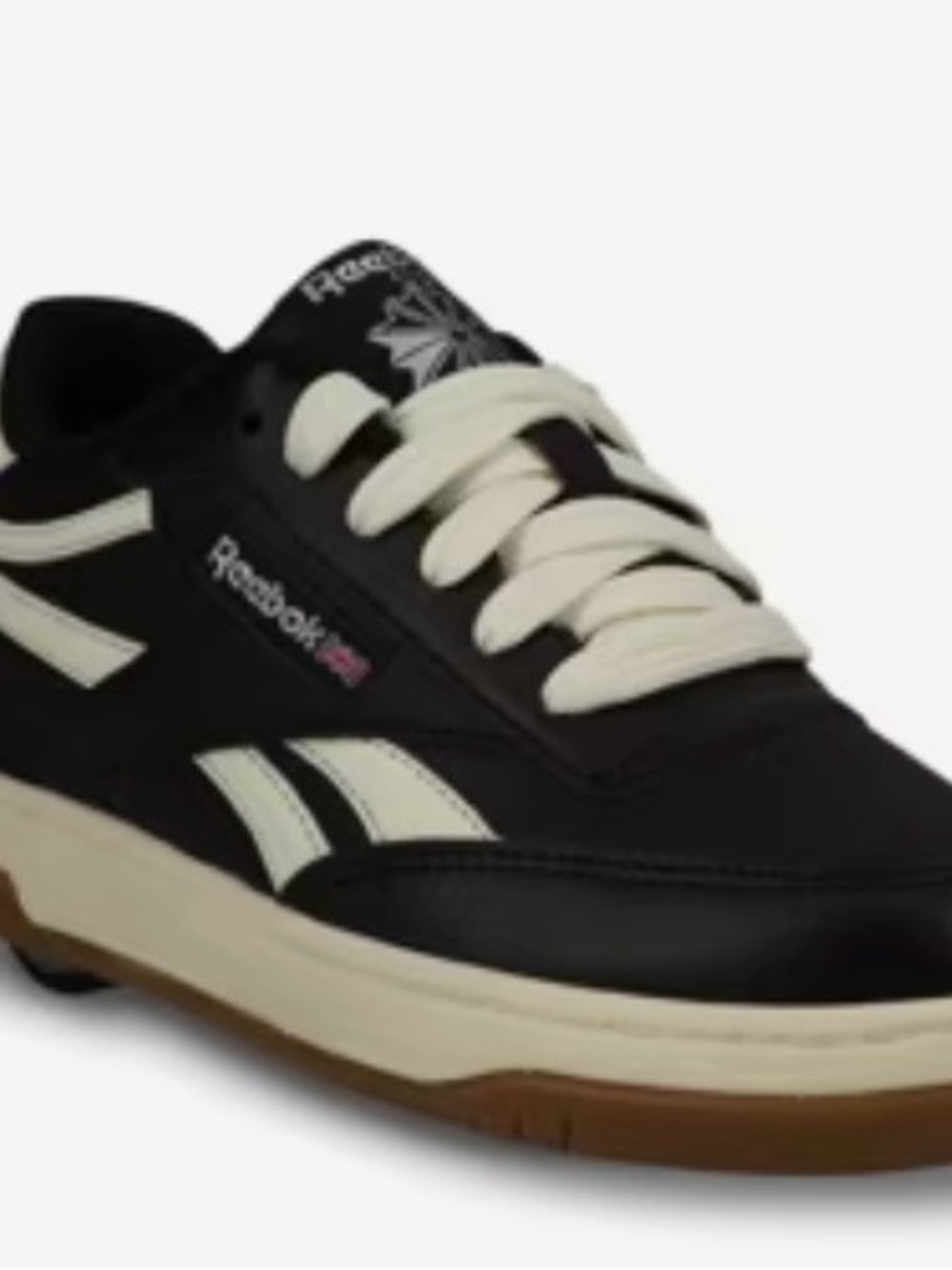 Reebok Kids Size 1 Black and Cream Heeley’s Sneaker
